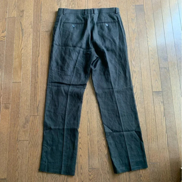 Koan Black 100% Linen High Rise Work Pants Size 50 or 31" waist - Picture 9 of 11